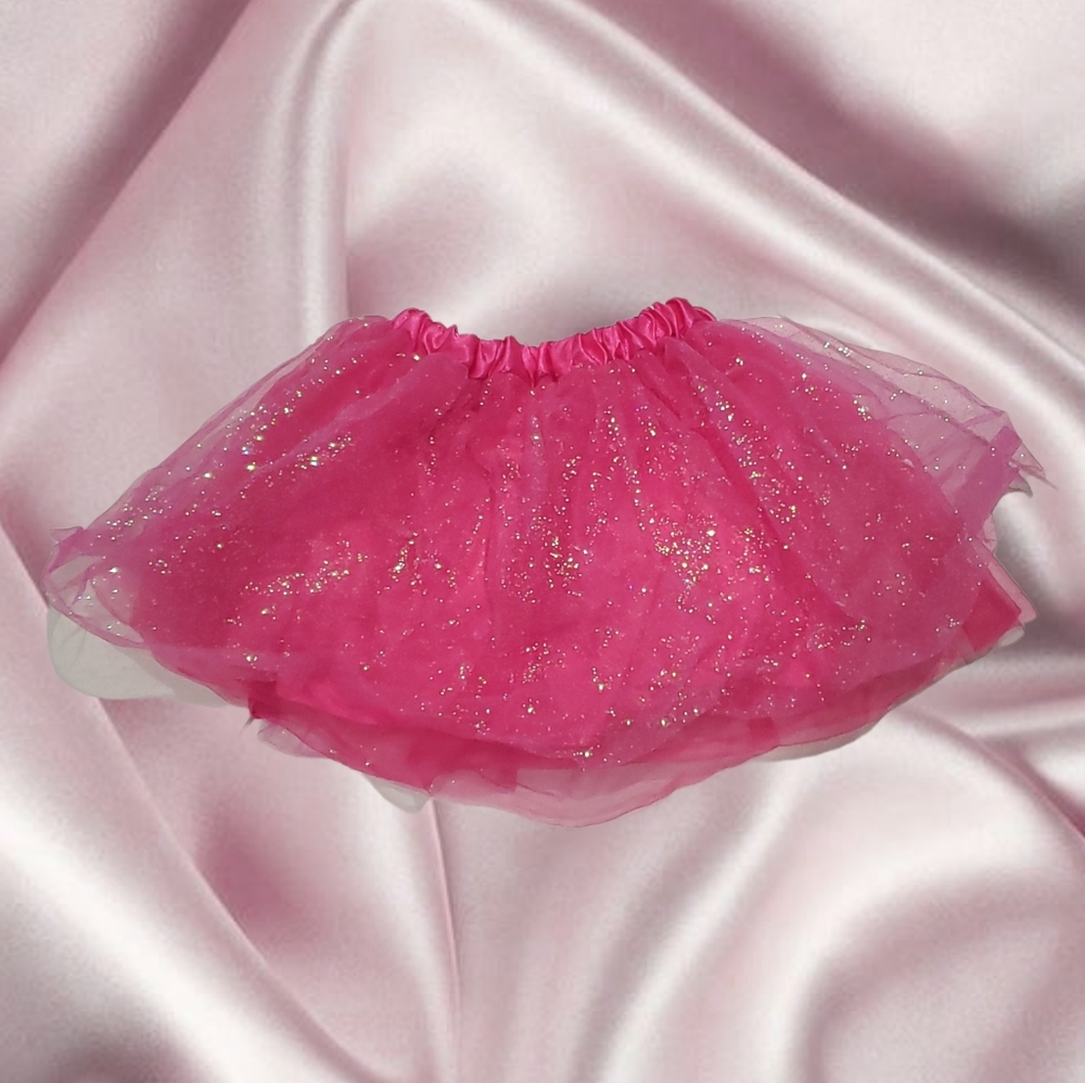 2/$20- Infant Toule Tu-tu- Hot Pink with Sparkles- new never used